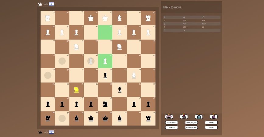 preview of chess application