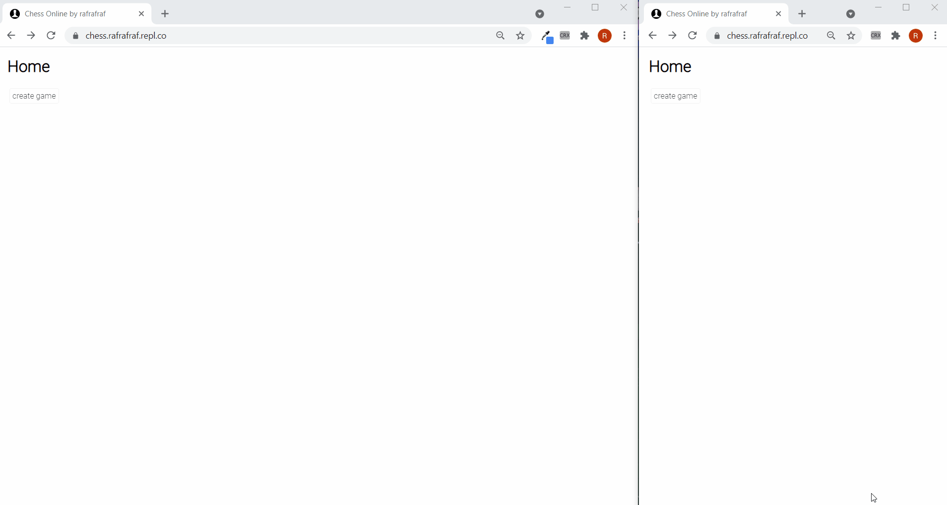 preview of chess application